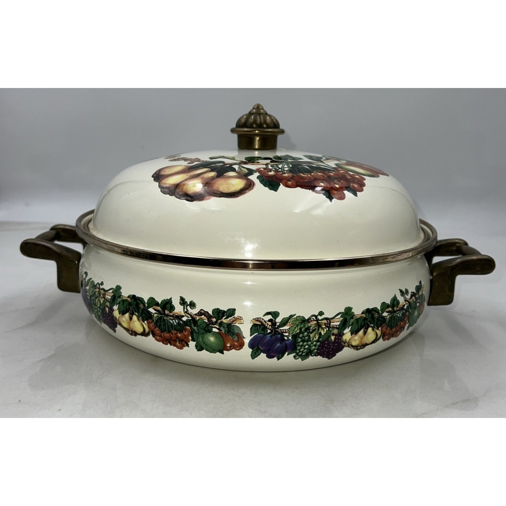 Tabletops Unlimited Pot w/ Lid Kensington Garden 10 1/4 " Vitroceramic